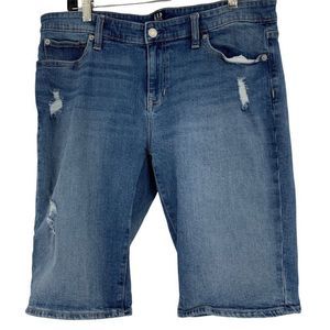Mens GAP Shorts  Distress Fray Size 31 stretch Denim 0476